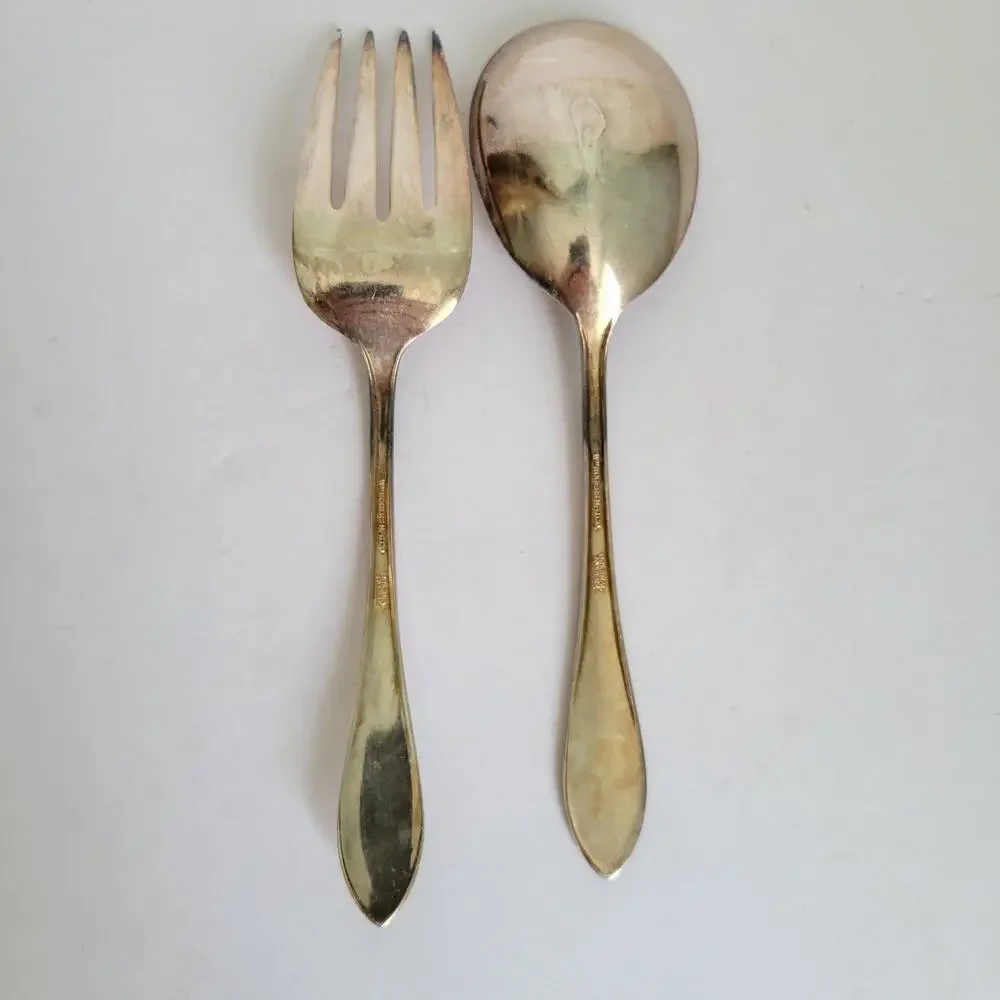 WM Rogers MFG Co Spoon Fork Original Rogers Silver Plate Cottagecore Art Nouveau